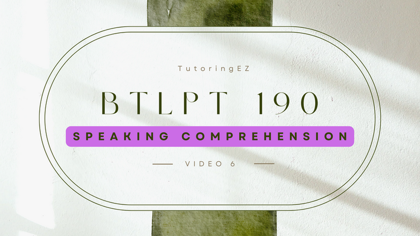 BTLPT Speaking Intro